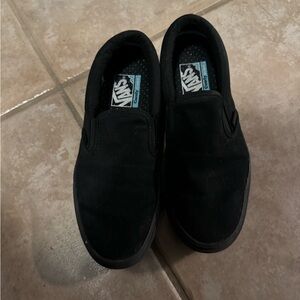 All black Comfy Cush Vans size 9